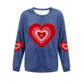 thumbnail image 4 of Yuyuzo Chandails en Molleton pour Femmes Saint-Valentin T-Shirts Graphiques Hauts Décontractés Manches Longues Col Rond Mode Chandail, 4 of 5