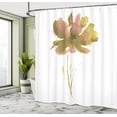 thumbnail image 4 of Ambesonne Watercolor Flower Shower Curtain, Poppy Bloom Print, 69"Wx70"L, Khaki Blush, 4 of 4