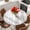 Ivory, variant on White Wood Grain Round Tablecloth, Fitted Table Cover with Elastic for 55"-60" Round Tables, Country Farmhouse Wooden Plank Table Cloth Outdoor Indoor Dinning Party Waterproof Tablecloths