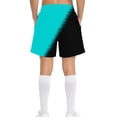 thumbnail image 6 of Boys Running Shorts with Pockets 5" Inseam, Mint Green Ombre Color Block Athletic Gym Shorts for Kids, Adjustable Drawstring Waist,Size 6-7T, 6 of 8