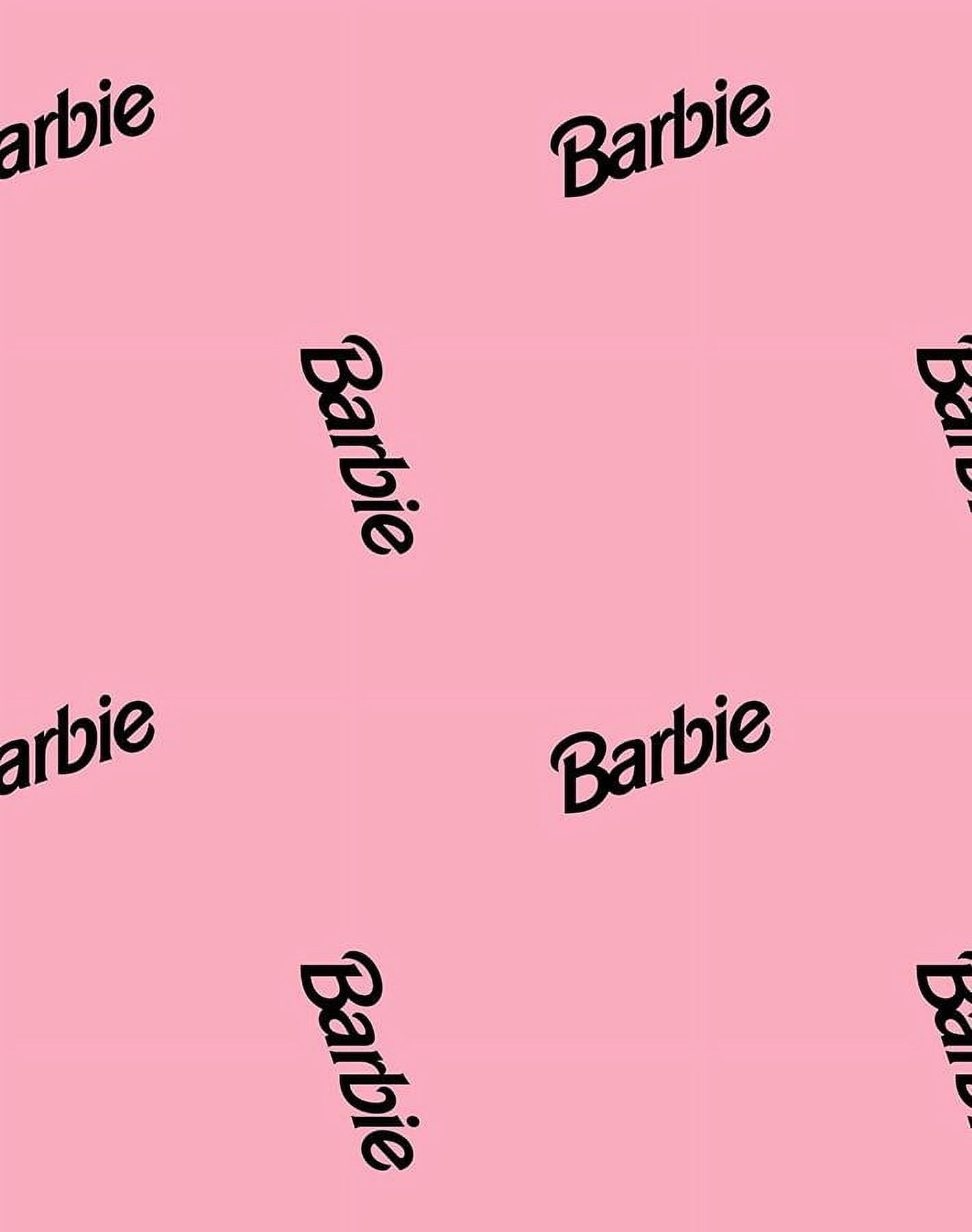 Barbie 90s Logo Removable Vinyl Wallpaper by Barbie - Peach, image size:1420x1800