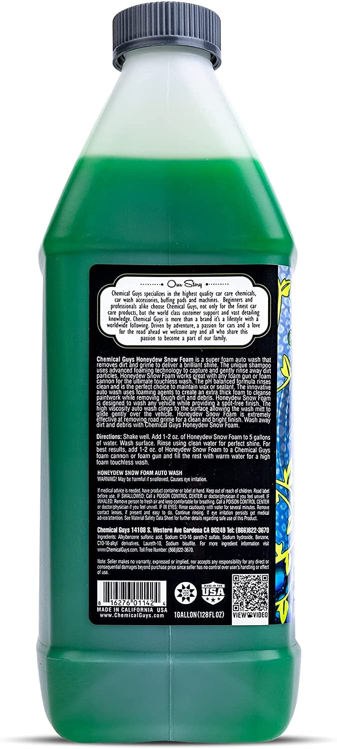 Chemical Guys CWS_110 Honeydew Snow Foam Car Wash Soap (Works with