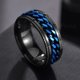 thumbnail image 1 of Genial anillo giratorio de acero inoxidable para hombres, cadena giratoria de alta calidad, anillos giratorios, joyería Punk para mujeres y hombres para regalo de fiesta Tan Jianjun unisex, 1 of 2