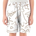 thumbnail image 1 of REDARER Boys' Doodle Dinosaur Print Shorts Summer Casual Elastic Waist Comfortable Beach Play Shorts for Toddler to Teen,5-6 Years, 1 of 3