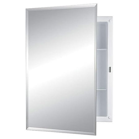 KioJJp 868M22XWHZX S-cube Single-Door Recessed Mount Medicine Cabinet