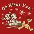 thumbnail image 2 of Junior's Mickey & Friends Oh What Fun Sled Graphic Tee Red Medium, 2 of 3