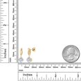thumbnail image 6 of Gem Stone King 10K Yellow Gold White Moissanite and Lab Grown Diamond Earrings for Women | 2.05 Cttw | Gemstone Birthstone | Round 6.5MM, 6 of 7