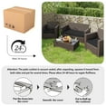 thumbnail image 3 of Snubbull 3 Pack Loveseat Cushion Set, 36" x 18" x 3" Waterproof Outdoor Chair Replacement Cushions for 4-Seater Wicker Rattan Patio Furniture, Gray, 3 of 6