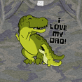 thumbnail image 4 of Inktastic I Love My Dad with Baby and Daddy Tyranasaurus Rex Boys or Girls Baby Bodysuit, 4 of 5