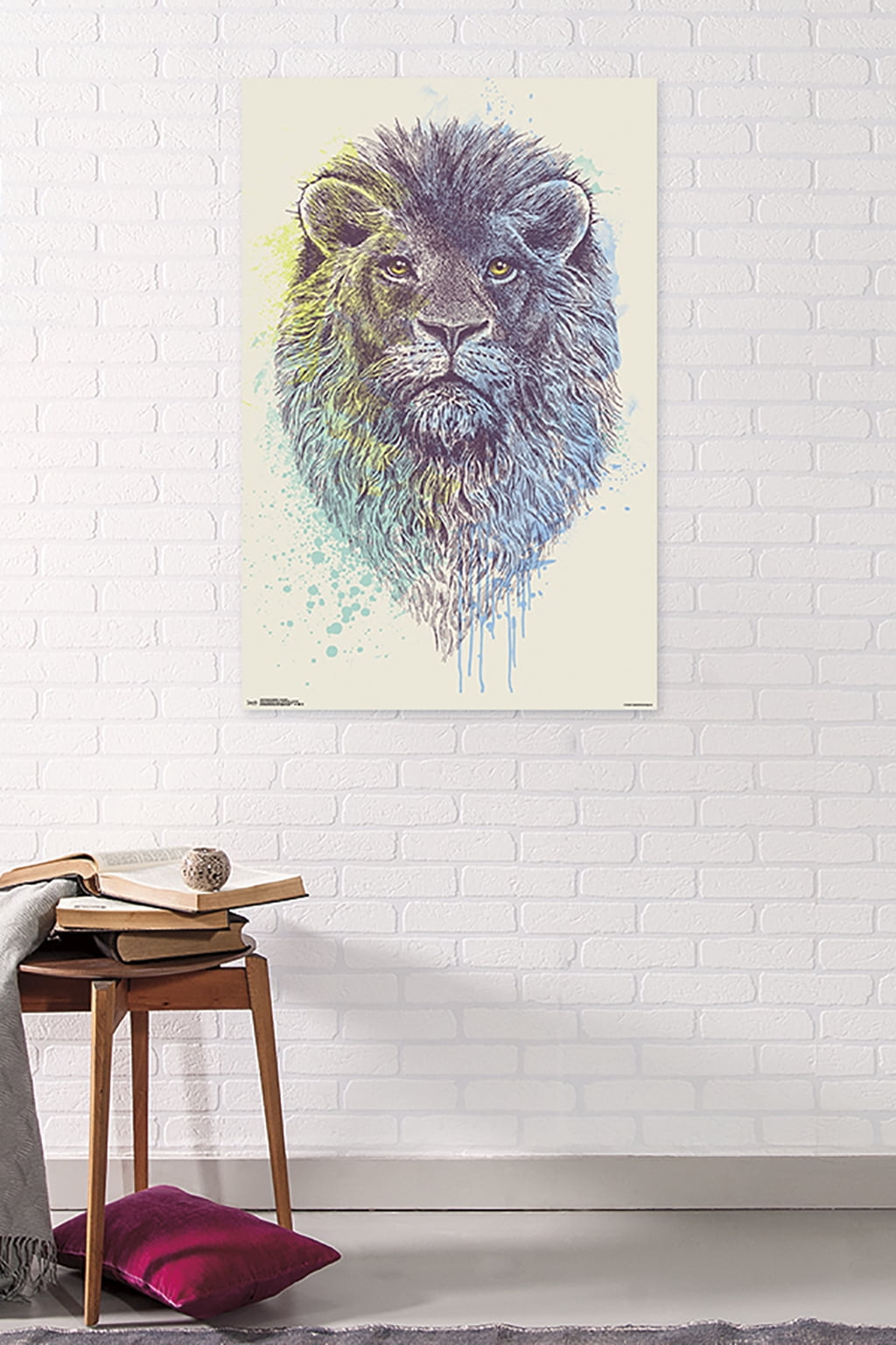 Rachel Caldwell - Lion Head Wall Poster, 22.375" x 34"