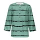 thumbnail image 5 of ICHUANYI Clearance Women's Fashion Three Quarter Sleeve Retro Round Neck Easter Printed Loose Tops Blouse(Green, S) ICHUANYI WER2023080811593, 5 of 5