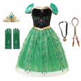thumbnail image 1 of Disfraz de princesa de Disney para niñas, Tiana de Halloween, Jasmine, Tinkerbell, Frozen, Anna, regalo de cumpleaños Fivean unisex, 1 of 2