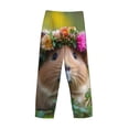 thumbnail image 3 of Fotbe Flower Crown Guinea Pig Men's Pajama Pants,Sleepwear Pants,Pj Bottoms Drawstring And Pockets-Small, 3 of 7
