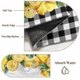 thumbnail image 6 of Summer Lemon Area Rugs 6'x9', Washable Small Throw Rugs for Kitchen Dining room, Farmhouse Yellow Fruit Plaid Wooden Grain Indoor Outdoor Rug Non-Slip Low Pile Carpet Runner Reversible Floor Mats, 6 of 8