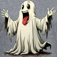 thumbnail image 3 of CafePress - Ghost With A Funny Face Women's V Neck T Shirt - Women's V-Neck Dark T-Shirt, 3 of 4