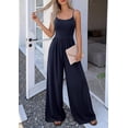 thumbnail image 3 of PRETTYGARDEN Jumpsuits for Women Sleeveless Strap Wide Leg Date Night Rompers Beach Vacation One Piece Summer Outfits, 3 of 9