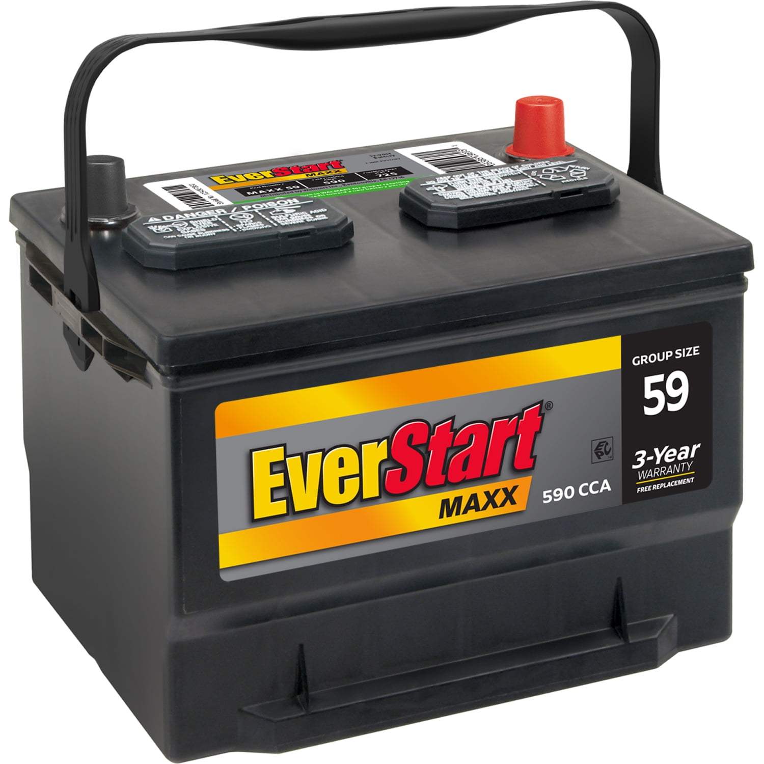 EverStart Maxx Lead Acid Automotive Battery, Groups Size 59 (12 Volt/590 CCA)