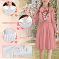 thumbnail image 6 of DISNIMO Kids Pink Christmas Dress Girls 5/6 Dresses for Girls Church Dresses Long Sleeve Collared Dress Girls Pig Dress for Girls Frocks for Kids Girls Dresses Fall Skater Dress Girls Midi Dresses, 6 of 7