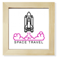 thumbnail image 1 of La Navette Spatiale Lance l'Affichage Carré de Table de Mur de Cadre d'Image de Voyage Spatial, 1 of 3