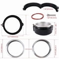 thumbnail image 3 of 3.5'' 89mm Aluminum Quick Release V-Band Clamp for Intake Intercooler Pipe Black, 3 of 5