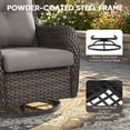 thumbnail image 5 of Giantfurnni Patio Furniture Wicker Swivel Rocking Glider Chair High Back Outdoor Rattan Rocker Set of 2 for Porch Backyard, 5 of 9
