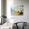 thumbnail image 4 of Serene Mountain Landscape with Daisies Canvas Art Print - Misty Forest & Floral Decor, 16x20 inch, Unframed, 4 of 6