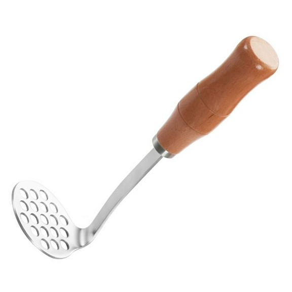 WHAMVOX Stainless Steel Potato Masher Potato Masher with Wooden Handle Vegetable Masher