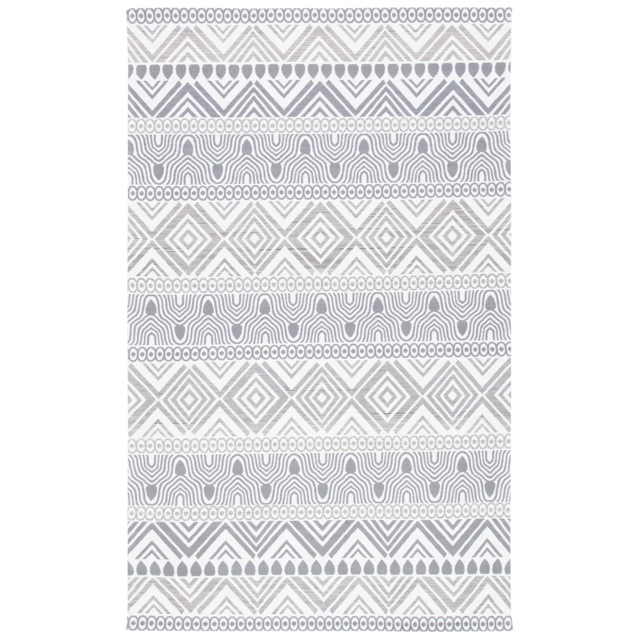 SAFAVIEH Marbella Handan Geometric Area Rug, Grey, 5' x 8'