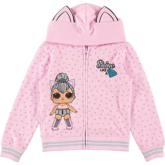 L.O.L. Surprise! Girls Hoodie - Kitty Queen Girls Cosplay Zip up Sweatshirt