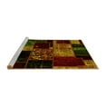 thumbnail image 2 of Ahgly Company Machine Washable Indoor Square Patchwork Yellow Transitional Area Rugs, 8' Square, 2 of 4