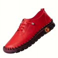 thumbnail image 6 of KINODAY Solid Color Casual Shoes  Lace Up Low-top Soft-sole Shoes  Light & Comfy Women‘s Walking Shoes, 6 of 7