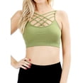 thumbnail image 3 of Women's Sleeveless Bustier Crop Top Cage Crisscross Cutout Bralette Bra Top (No Pad), 3 of 4
