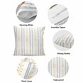 thumbnail image 6 of Throw Pillow Covers, Modern Bohemia Decorative Throw Pillow Covers 20x20 Inch, Spring Floral Leaves Lines Simple Rustic Square Linen Pillow Cases for Couch/Living Room/Sofa, 6 of 9
