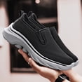 thumbnail image 4 of Men's Breathable Mesh Slip-On Walking Shoes, Lightweight No-Tie Casual Sneakers with Cushioned Thick Sole, Comfortable Footwear for Seniors, Travel, and Everyday Wear, 4 of 10