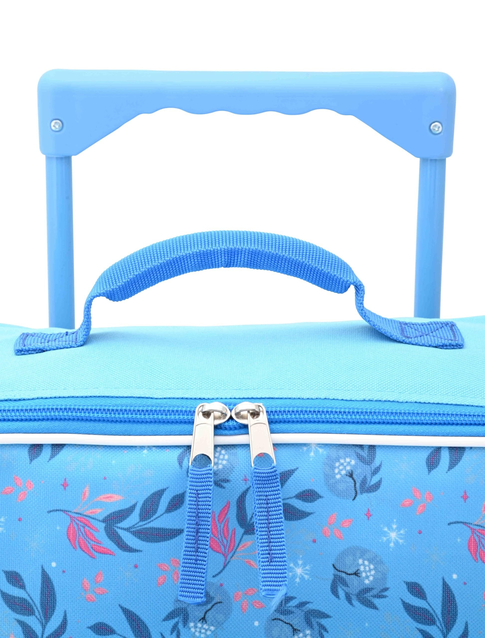 Fast Forward Frozen Girls Luggage 16" Soft Side Wheeled Pilot Case- Rolling Suitcase 16x12x5