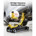 thumbnail image 2 of VEVOR Low Profile Floor Jack, 2.5 Ton (5512 lbs) Capacity, Steel Racing Floor Jack with Single Piston Quick Lift Pump & Raised Saddle, Hydraulic Trolley Car Lift for SUVs, Lifting Range 3.3"-13.8", 2 of 9