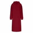 thumbnail image 4 of Ashirexll Robes d'Été pour Femmes, Robes Décontractées pour Femmes, Robe à Capuche Décontractée Unie avec Poches et Fente, 4 of 6