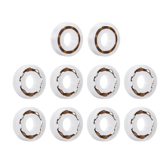 6001 Plastic Bearings 12x28x8mm Glass Ball Nylon Cage 10 pcs