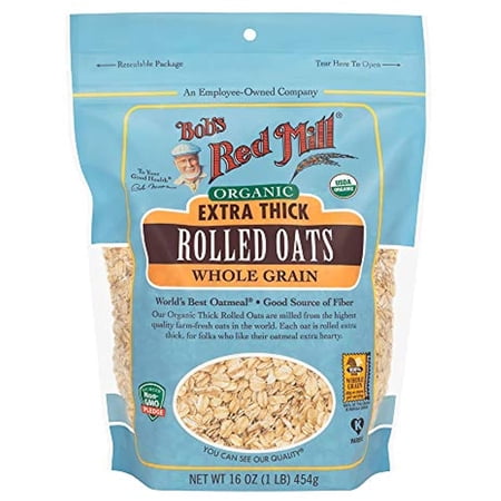 Bob8217;S Red Mill Oats, Thick Rolled, Organic, 16-Ounces (Pack Of4)
