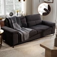 thumbnail image 3 of 88" Oversized Loveseat Sofa 3 Seat Modern Chenille Couch Adjustable Armrest for Living Room Small Spaces Gray, 3 of 10