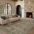 thumbnail image 4 of BERTHMEER 8'x10' Washable Area Rugs for Living Room Bedroom Rugs Distressed Vintage Oriental Traditional Print Beige Rug for Dining Room Farmhouse Non-Silp Stain Resistant Carpet, Brown, 4 of 5