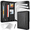 Jet Black, variant on NATISERAUM Portfolio Binder, A4 Zippered Vegan Leather Padfolio, 3-Ring Organizer, Includes 10 Sheet Protectors & 3 Notepads, with Tablet Sleeve, Phone Pouch, Card Slots & Writing Pad -Black