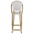 thumbnail image 6 of SAFAVIEH Zaid Outdoor Patio Stackable, Counterstool, Black/White/Brown, Set of 2, 6 of 11