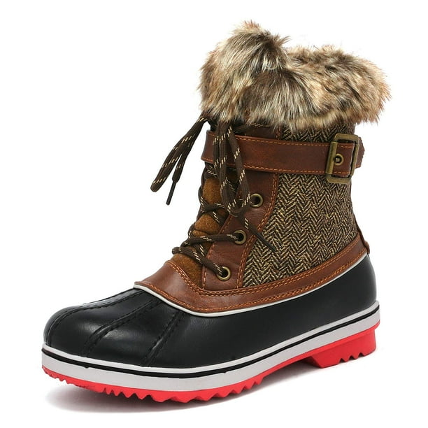 Dream Pairs Botas de nieve de invierno impermeables a media