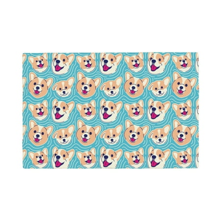 

Placemats Set Of 4 / 6 Water Ripple Cute Corgi Dog Funny Placemats For Dining Table Indoor/Outdoors Heat Resistant Washable Placemats 18 X 12
