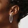 thumbnail image 3 of Finest Gold 14K White Gold Oval Hoop with Safety Clasp Mounting Earring, 3 of 4