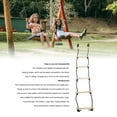 thumbnail image 4 of Kids Hanging Ladder, 5 Steps 100kg Interactive Kids Swing Rope Ladder Wooden Safe  for Outdoor, 4 of 7