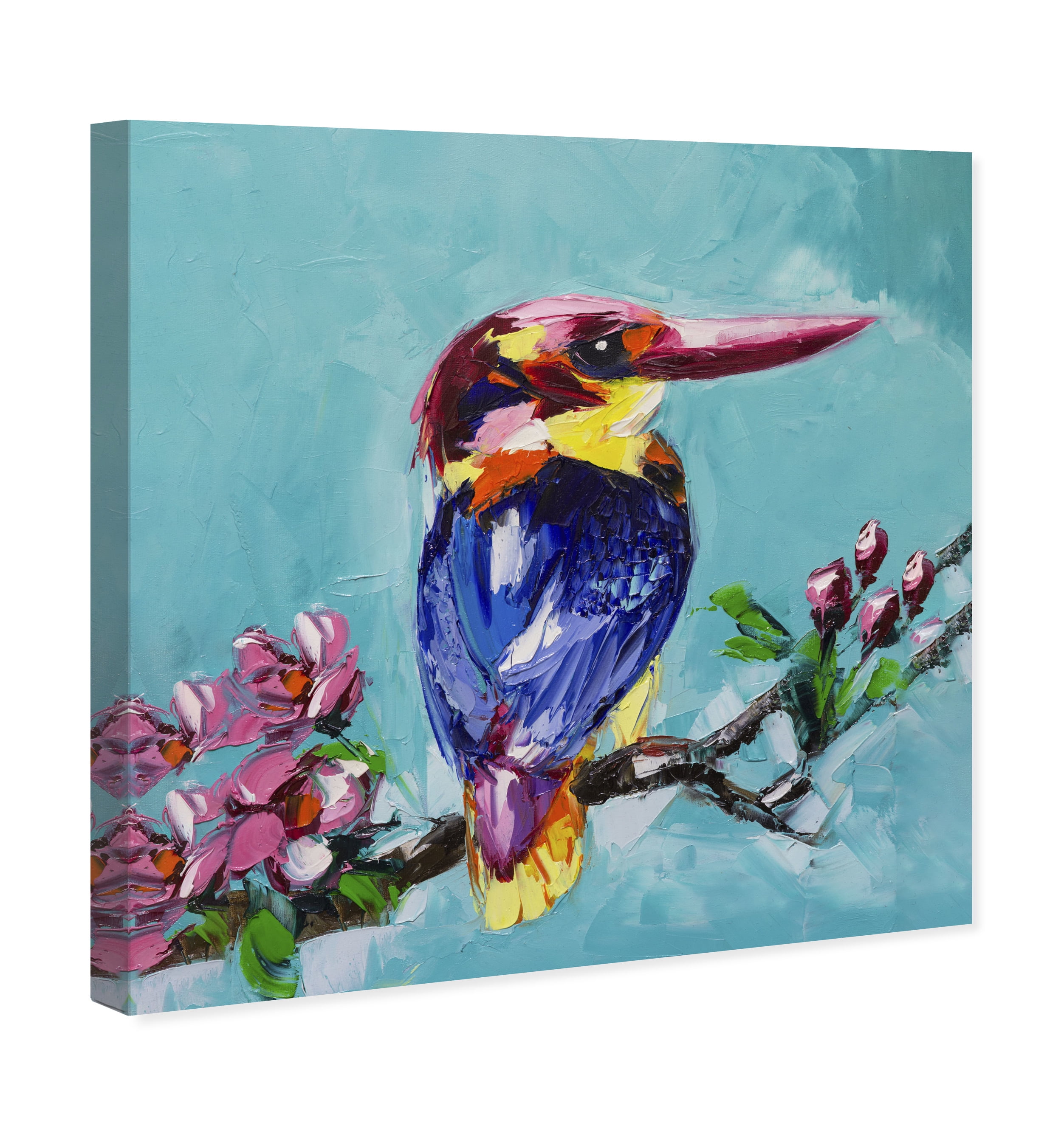 Wynwood Studio Paradise Song Bird 2 Animals Wall Art Canvas Print Blue 20x20