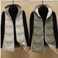 thumbnail image 2 of Pounoo Womens Puffer Vest Zip Up Down Hooded Coats Lightweight Quilted Sleeveless Jacket with Pockets Winter Outerwear Gift, 2 of 8