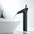 thumbnail image 1 of QuickClean Kitchen Basin Faucet, Matte Black Grade A Solid Brass Body, Ceramic Valve for Home Sinks and Granite Counters, 1 of 5